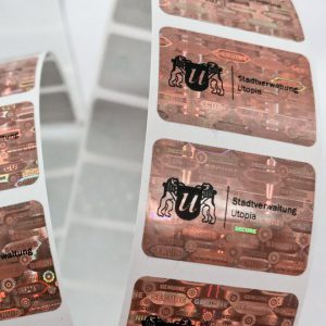 Hologramm-Etiketten Kupfer 30x20mm